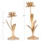 Malone French Country Distressed Gold Iron Floral Candleholder - Set of 2