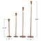 Elani Traditional Brass Iron Taper Candleholder - Set of 4