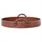 Jordyn Traditional Brown Woven Leather Round Decorative Tray