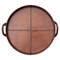 Jordyn Traditional Brown Woven Leather Round Decorative Tray