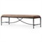 Jane Updated Traditional Altair Mushroom Velvet Bronze Iron Bench