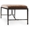 Jane Updated Traditional Altair Mushroom Velvet Bronze Iron Bench