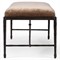 Jane Updated Traditional Altair Mushroom Velvet Bronze Iron Bench