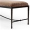 Jane Updated Traditional Altair Mushroom Velvet Bronze Iron Bench