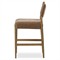 Odelia Modern Classic Brown Velvet Oak Wood Counter Stool