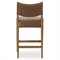 Odelia Modern Classic Brown Velvet Oak Wood Counter Stool