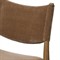 Odelia Modern Classic Brown Velvet Oak Wood Counter Stool
