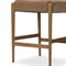 Odelia Modern Classic Brown Velvet Oak Wood Counter Stool