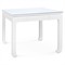 Bethany Coastal Beach White Linen Wood Game Table - 38&quot;