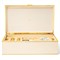 AERIN Updated Traditional Cream Shagreen Burl Wood 5 in 1 Game Set
