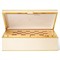 AERIN Updated Traditional Cream Shagreen Burl Wood 5 in 1 Game Set