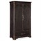 Asher French Country Dark Brown Oak Wardrobe