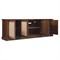 Alaine Updated Traditional Dark Brown Walnut Wood Woven Cane Media Console - 86&quot;