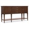 Alaine Updated Traditional Grey Marble Dark Brown Walnut Wood Buffet