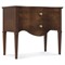 Alaine Updated Traditional Dark Brown Walnut Wood Curved Nightstand