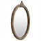 Quince Updated Traditional Antique Brown Mango Wood Round Wall Mirror