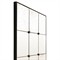 Tova Modern Black Brass Rectangular Antique Wall Mirror