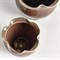 Marga French Country Brown Ceramic Ruffled Outdoor Planter - Set of 2