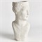 Miralyn Traditional Weathered White Limestone Bust Outdoor Planter