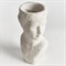 Miralyn Traditional Weathered White Limestone Bust Outdoor Planter