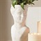 Miralyn Traditional Weathered White Limestone Bust Outdoor Planter