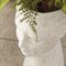 Miralyn Traditional Weathered White Limestone Bust Outdoor Planter