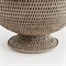 Hollis Updated Traditional Greywash Rattan Footed Scalloped Planter