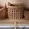 Pigeon and Poodle Olivia Coastal Natural Woven Water Hyacinth Floor Basket - Set of 2