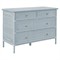 Ava Coastal Beach Light Blue Woven Rattan Dresser