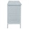 Ava Coastal Beach Light Blue Woven Rattan Long Dresser