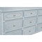Ava Coastal Beach Light Blue Woven Rattan Long Dresser