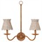 Aelle Coastal Whitewash Seagrass Scalloped Shade Double Armed Sconce