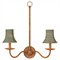 Aelle Coastal Teal Green Seagrass Bell Shade Double Armed Sconce
