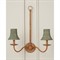 Aelle Coastal Teal Green Seagrass Bell Shade Double Armed Sconce
