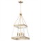 Hollis Updated Traditional White Iron Aged Brass Lantern