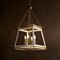 Hollis Updated Traditional White Iron Aged Brass Lantern