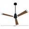 Adelaide Modern Brown Leather Blades Matte Black Steel Ceiling Fan - 60&quot;