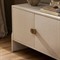 Maya Modern Classic Cream Painted Linen Media Cabinet - 84&quot;
