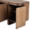 Christina Modern Classic Brown Oak Curved Media Cabinet - 92&quot;