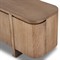 Christina Modern Classic Brown Oak Curved Media Cabinet - 92&quot;