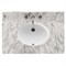 Tacorey French Country Carrara Marble Brown Oak Vanity Sink - 36&quot;