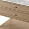 Tacorey French Country Carrara Marble Brown Oak Vanity Sink - 36&quot;