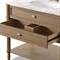 Tacorey French Country Carrara Marble Brown Oak Vanity Sink - 36&quot;