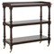 Achard French Country Dark Brown Mango Wood Caster Bar Cart