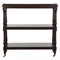 Achard French Country Dark Brown Mango Wood Caster Bar Cart