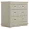Meredith Updated Traditional Cerused White Wood Wavy Nightstand