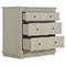 Meredith Updated Traditional Cerused White Wood Wavy Nightstand