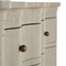 Meredith Updated Traditional Cerused White Wood Wavy Nightstand
