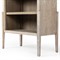 Ivan Updated Traditional White Oak Wood Arched Bookcase