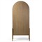 Ivan Updated Traditional Brown Oak Wood Arched Bookcase
